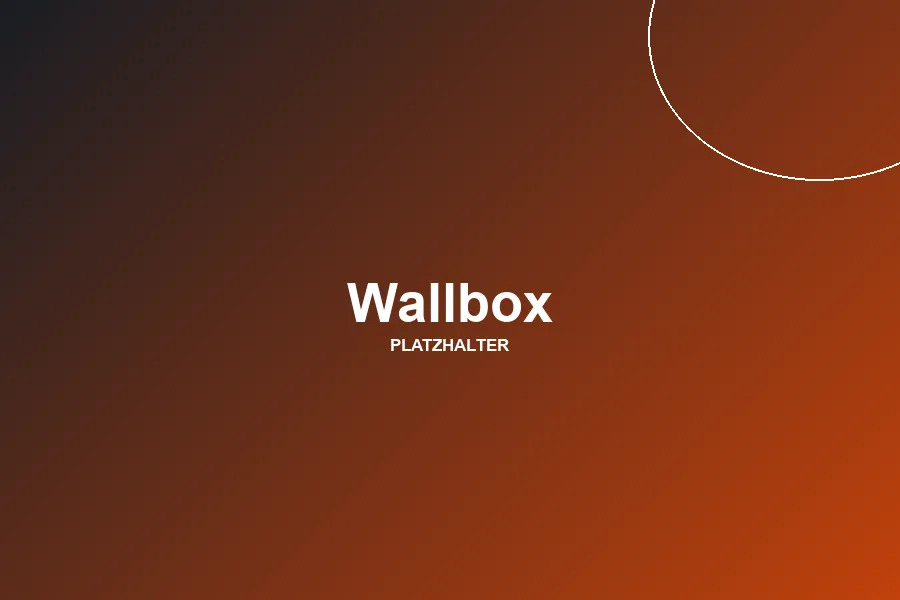 Installierte Wallbox mit Ladekabel an einer Garagenwand